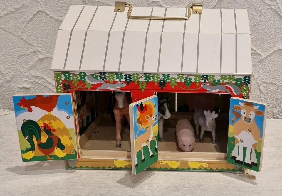 ♡ Melissa & Doug ♡ Bauernhof Schlosshaus,Verriegelungsscheune in Appenweier