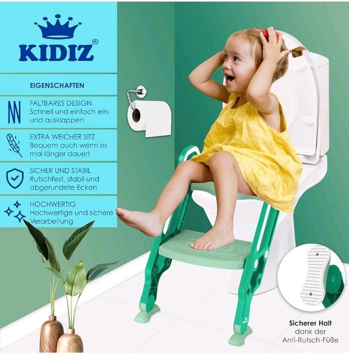Kidiz Kinder Toilettensitz mit Treppe Töpfchentrainer in Bönen