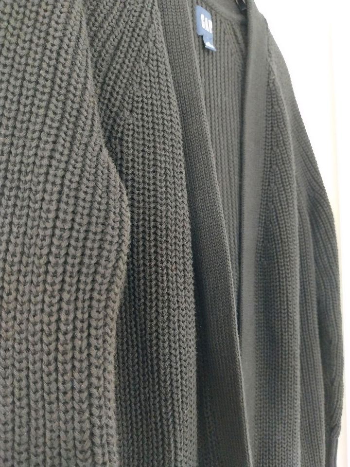 GAP Strickjacke Cardigan XS S 34 36 schwarz Baumwolle Grobstrick in Jork