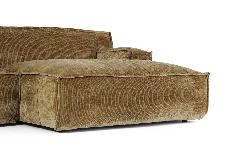 PLATANI Ecksofa 2-teilig, Cordsamt/Flachcord, khaki in Würzburg