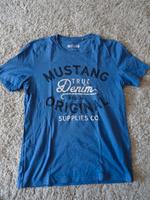 Herren Jungen Mustang T-Shirt blau Gr S 164 170 Bayern - Rückersdorf Vorschau