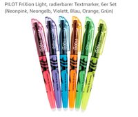 PILOT FriXion Light, radierbarer Textmarker, 6er Set ( Leipzig - Paunsdorf Vorschau