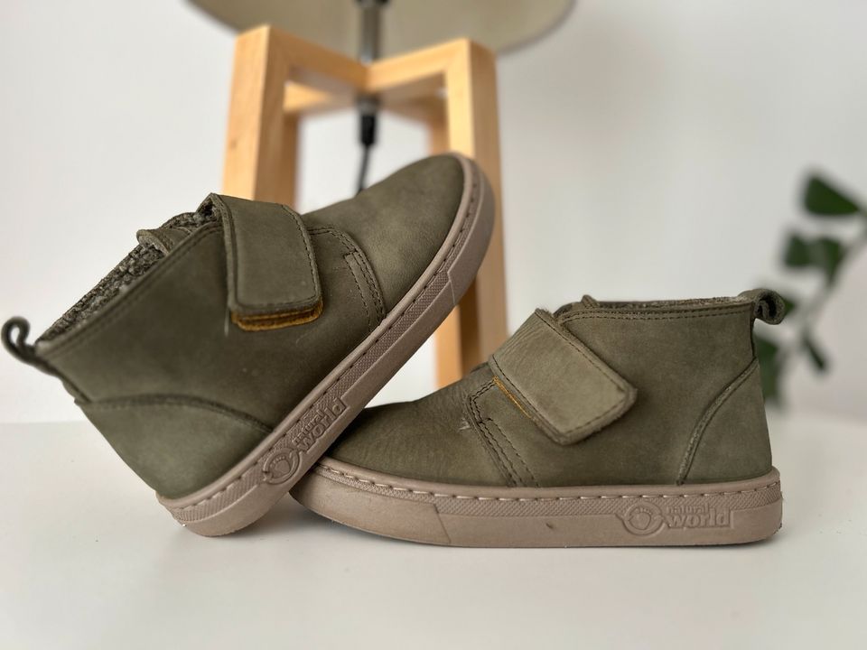 BLAS Natural World Eco Kinderschuh grün Sneaker Halbschuh Leder in Bernau