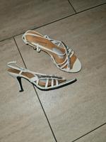 Sandalen weiß mit Glitzer Gr. 38 Bayern - Gössenheim Vorschau