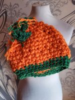 Strickmütze Orange Grün Einheitsgröße Handgestrickt Bayern - Bodenkirchen Vorschau