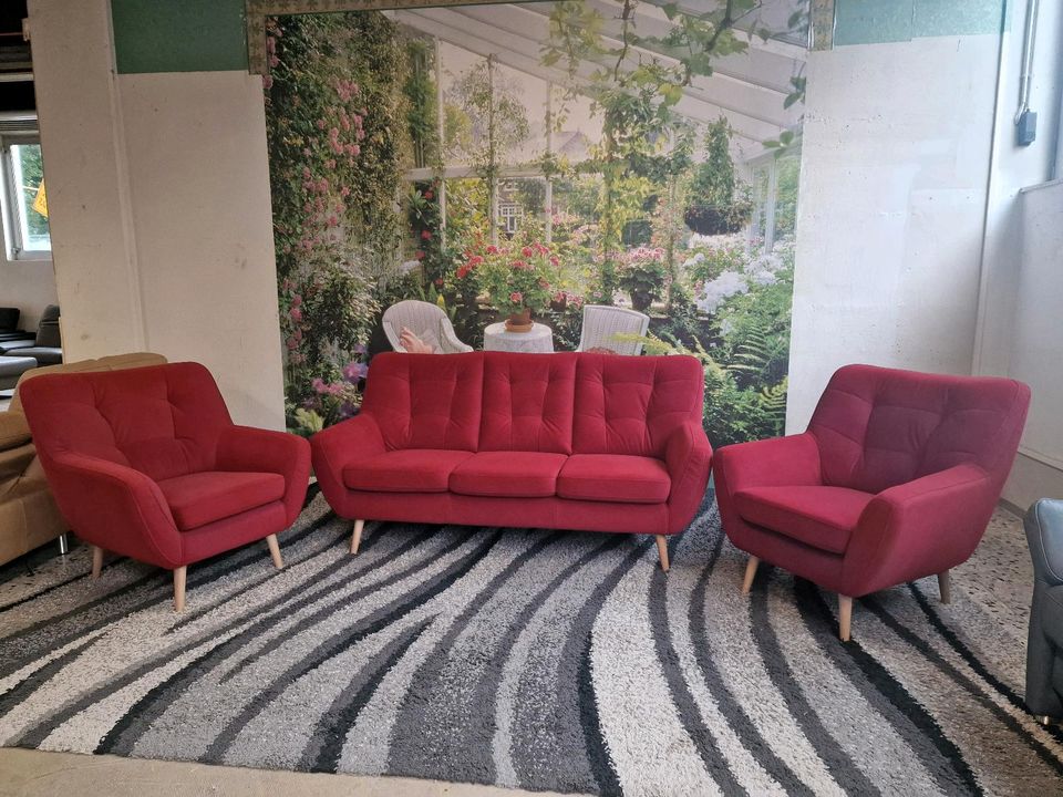 Exxpo sofa fashion Sitzgruppe 3-Sitzer und 2 Sessel N2168 von OTTO, Luxus  Mikrofaser in bordeaux rot, Polyätherschaum-Polsterung. OTTO Polster bis zu  -80% der Uvp bei Dortmund. in Nordrhein-Westfalen - Hagen | eBay