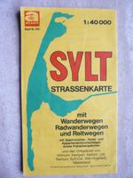 Sylt - Strassenkarte mit Wanderwegen, Radwanderwegen und Reitwege Kreis Pinneberg - Bönningstedt Vorschau