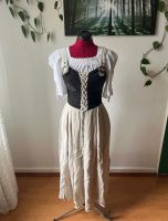 Dirndl, schwarz beige creme, Leinen, Größe 34, mit Bluse Bayern - Aschaffenburg Vorschau