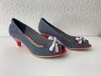 S.Oliver Pumps Absatzschuhe Damen Blau Rot Gr. 38 Sachsen - Zwoenitz Vorschau