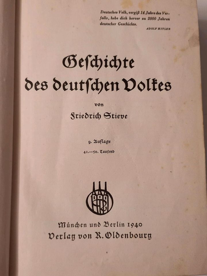 Geschichte des deutschen Volkes , Stieve, Friedrich, antiquarisch in Berlin