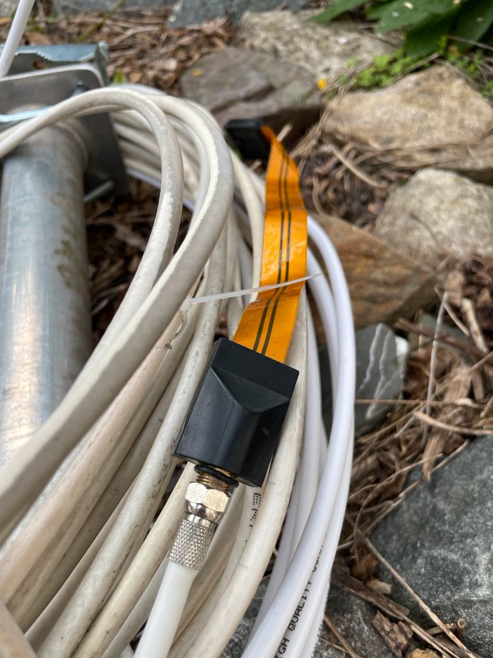 70cm Sat-Anlage, mit Kabel, Doppel LNB und Halterung in Bad Blankenburg