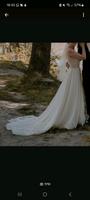 Brautkleid A Linie Chiffon 34/36 ideal bis knapp 170cm Größe München - Milbertshofen - Am Hart Vorschau