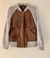 ASOS wildleder bomber jacke leder unikat braun grau (95$) Frankfurt am Main - Gutleutviertel Vorschau