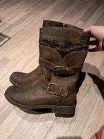 Braune gefütterte Winterstiefel, Halbhohe Stiefel Baden-Württemberg - Wittighausen Vorschau