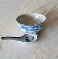 Suppenschale, Suppentasse, Reisschale, Löffel, China, weiß blau Baden-Württemberg - Wangen im Allgäu Vorschau