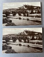 Ansichtskarte,  1933, 2x alte AK Würzburg, Mainbrücke mit Festung Bayern - Stadtbergen Vorschau
