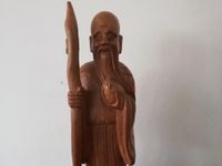 Holzfigur asiatischer Mönch Sachsen - Limbach-Oberfrohna Vorschau