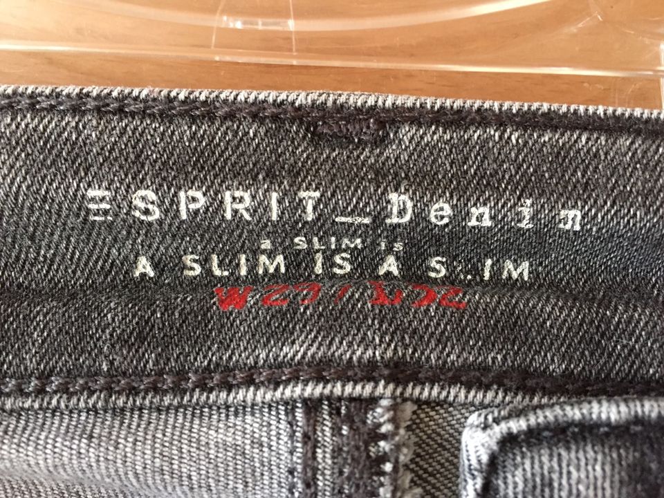 Jeans Damen Gr 27/32 dklgrau Esprit slim in Raben Steinfeld