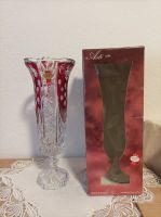 Asti Rubin,Vase, Glas, Tischvase, Rot, Klar, Bleikristall Wuppertal - Vohwinkel Vorschau