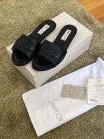 Jimmy Choo Schwarze Lederpantoletten Größe 37,5 Nürnberg (Mittelfr) - Südoststadt Vorschau