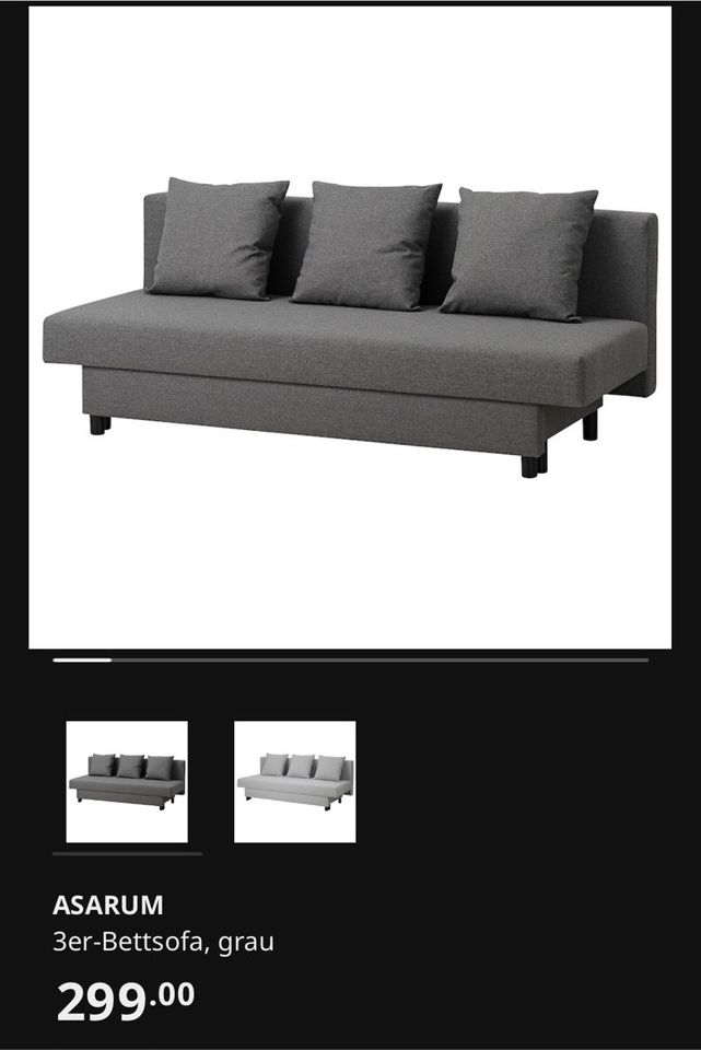 Ikea Asarum Bettsofa / Couch / Schlafsofa in St. Wendel