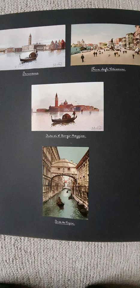 Postkarten und Fotoalbum, 1914, Italienreise in Regensburg