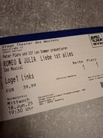 2 Tickets Musical Romeo&Julia 18.6.25 Berlin Stage Theater Bayern - Gunzenhausen Vorschau