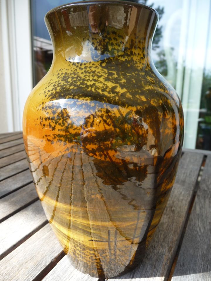 Antike Schramberger Majolika Vase Blumenvase  20 cm handbemalt in Bad Schönborn
