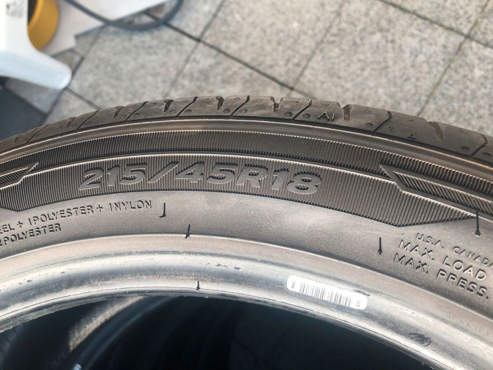 4x SOMMERREIFEN (2): HANKOOK Ventus Prime 3; 215/45 R18 89 V/EU in Reinbek