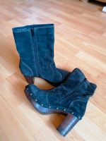 Clogs Leder halbhoher Stiefel Gr 38 Niedersachsen - Meine Vorschau