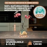 Deko-Glas auf Wurzelholz [Handgegossen] Tischdeko – Bringe die Natur in jeden Raum – Vasen, Trockenblumen, Windlicht Outdoor, Indoor, Glasvase, Glasschale, Blumenvase, Dekoschale, Teelichthalter Niedersachsen - Visselhövede Vorschau