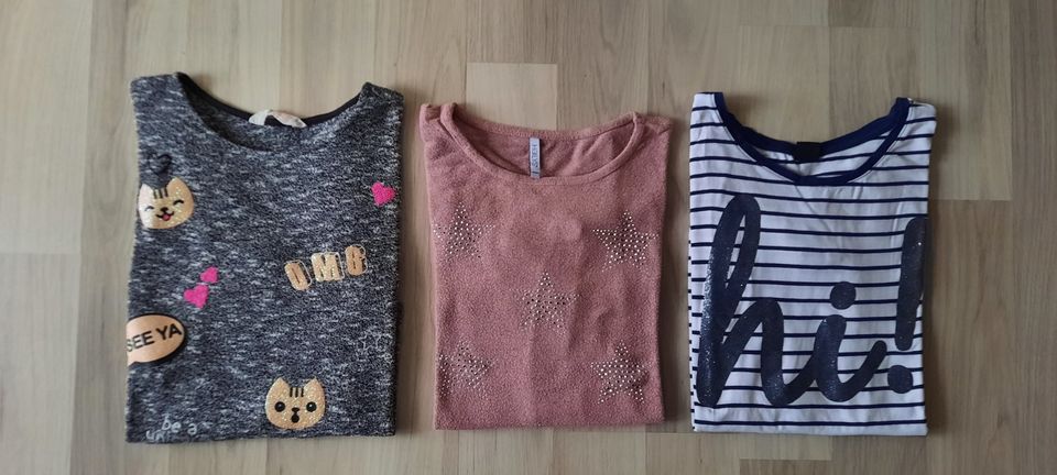 H&M Pullover Übergang Langarm-Shirts grau rose weiß Zara Name it in Tanna