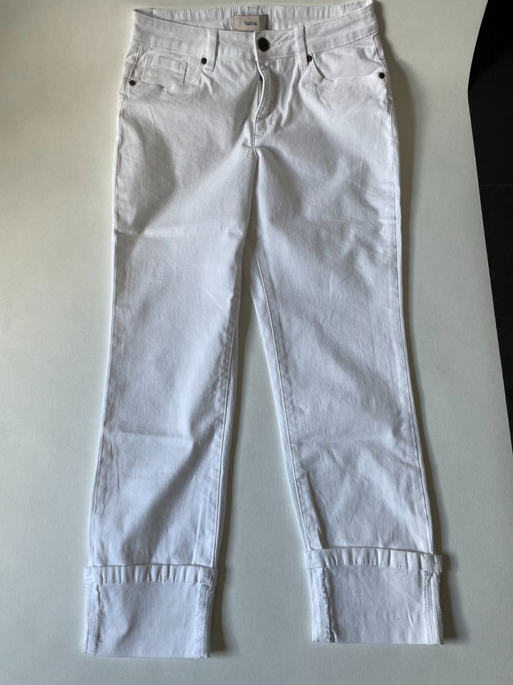 Damen 7/8 Jeans mit Umschlag von Heine in Größe 38, weiß in Calberlah