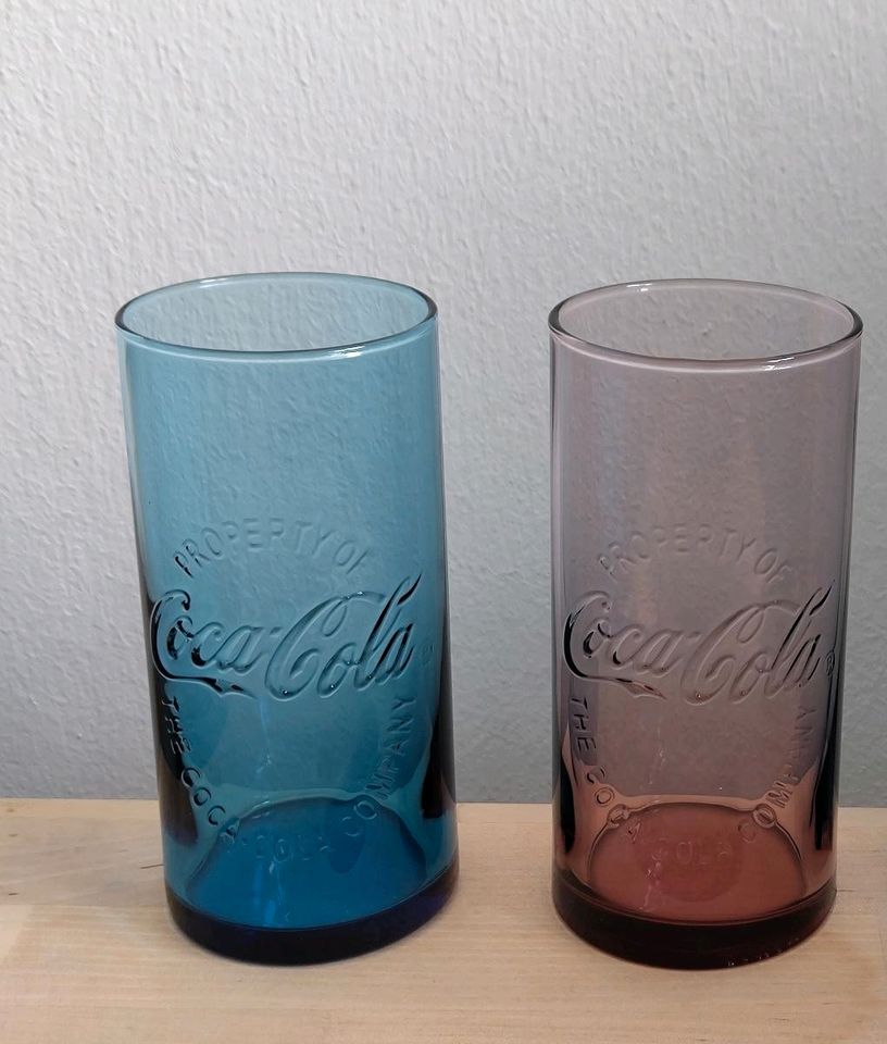 Coca Cola Sammeltglas rot blau Sammeltgläser in Potsdam