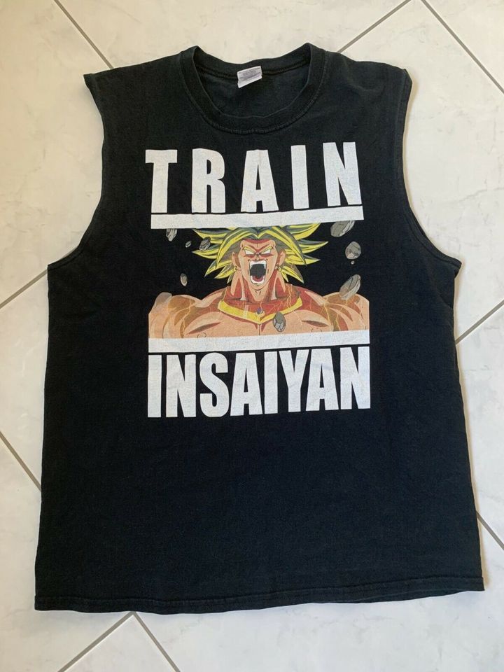 Gym Tank Top T-Shirt Fitness DragonBallZ Train Insaiyan Gr. L in Blaubeuren