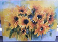Keilrahmenbild Sonnenblumen von Michael Tarin, Kunstleinwand Kreis Pinneberg - Appen Vorschau