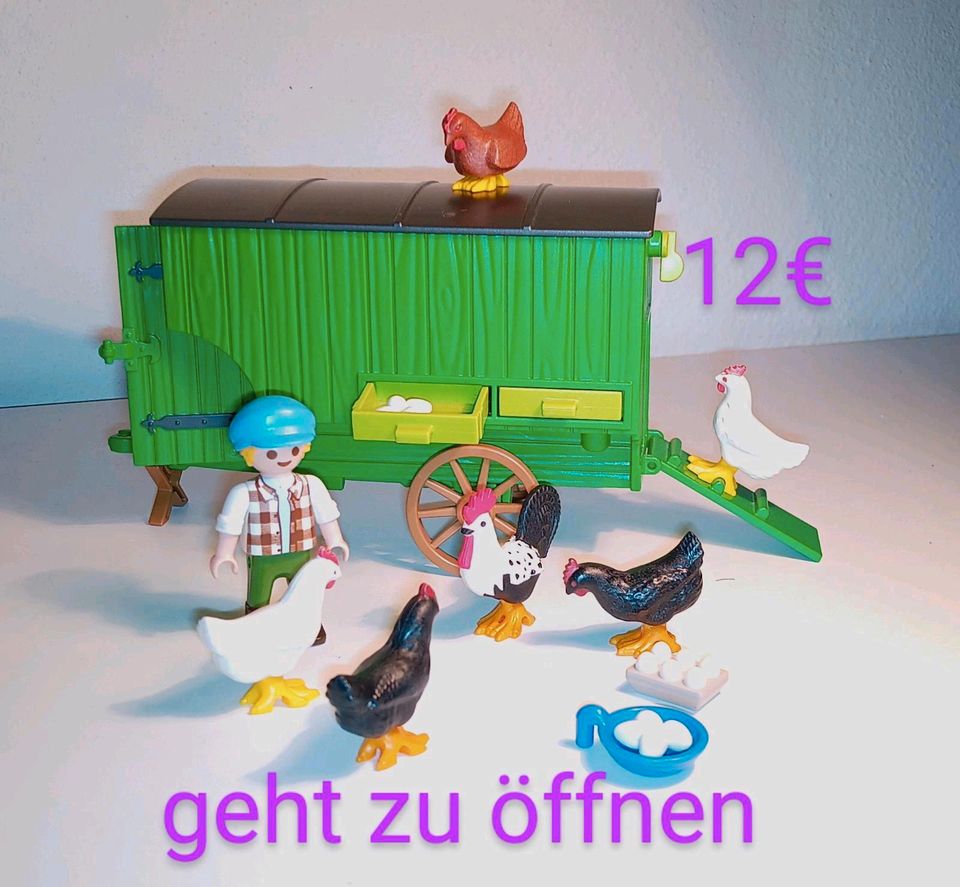 Playmobil 70132 Bauernhof Traktor 9831 Hühnerhaus 70138 Weide4131 in Seddiner See