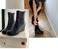 Esprit Stiefeletten Keilabsatz schwarz Gr.40 Bayern - Riedering Vorschau
