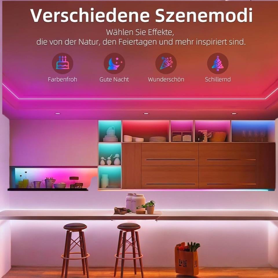 Neon LED Strip 5m RGB IP65 Flexibel BT 12V Colour Changing NEU in Berlin