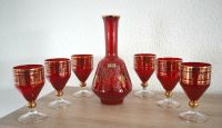 Bohemia Glas - Gläser mit Karaffe Rot mit Golddekor -Handmade Sachsen-Anhalt - Schkopau Vorschau