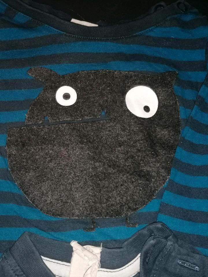 Paket 10x T-Shirt Hemd Jungen langarm 68, blau Bagger Nilpferd in Reutlingen