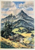 Postkarte "Watzmann" - nach einem Aquarell von Herbert Borchard Oschersleben (Bode) - Oschersleben Vorschau