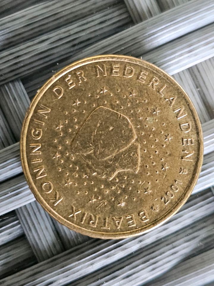 50 Euro Cent Münze Niederlande 2001  Sammlermünze in Homberg