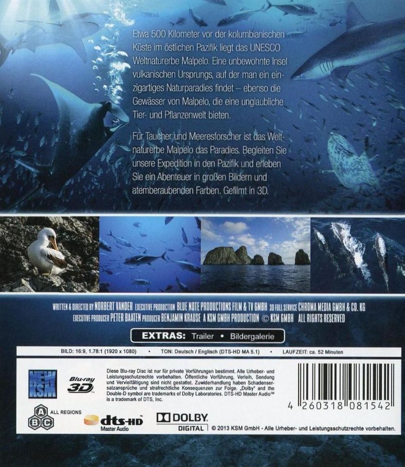 Weltnaturerbe Kolumbien Malpelo Nationalpark 3D Blu ray. NEU&OVP in Köln