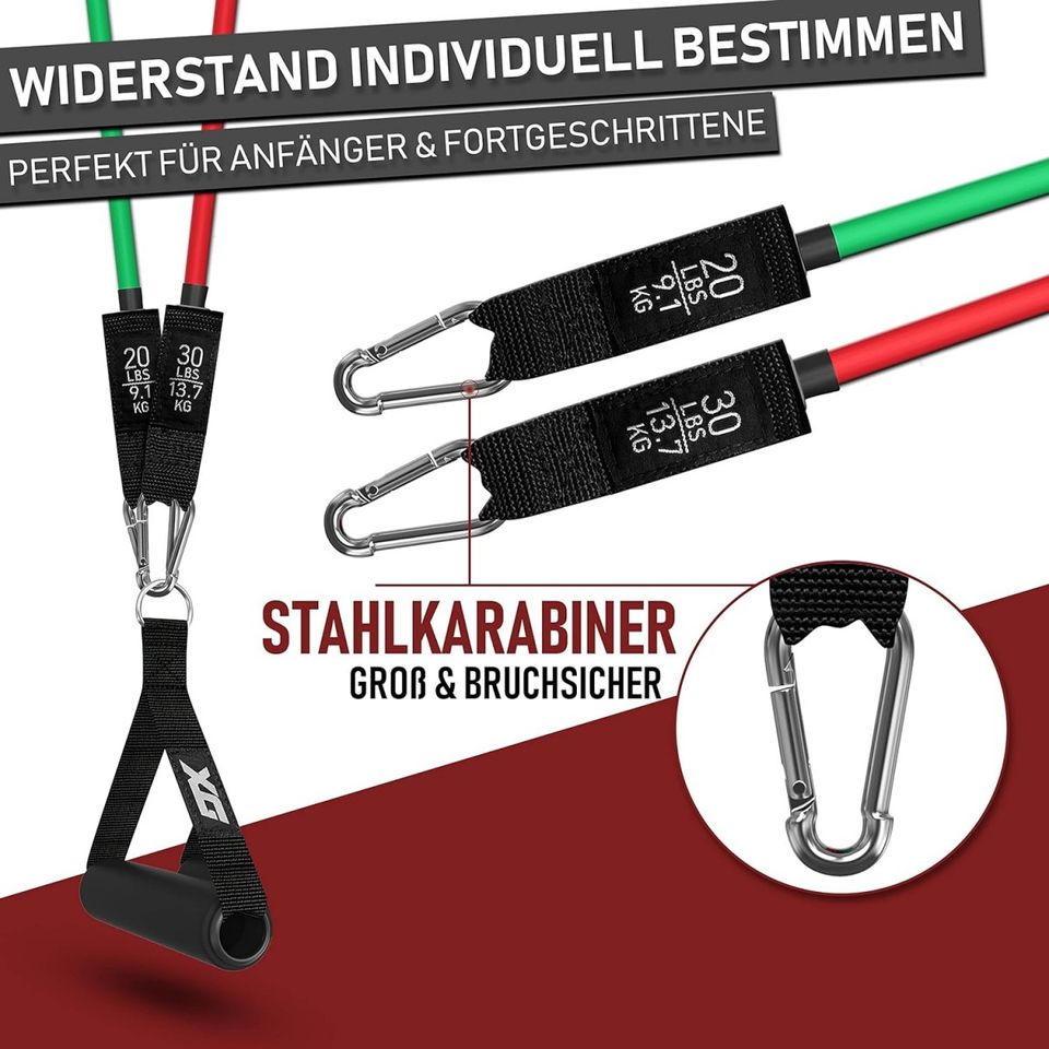 DX Fitness Resistance Bands Widerstandsband Set Gummi Türtrainer in Birkenfeld