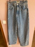 Tally Weijl Glitzer Jeans blau Gr.32 neuwertig Wide Leg Bayern - Schwarzenbruck Vorschau