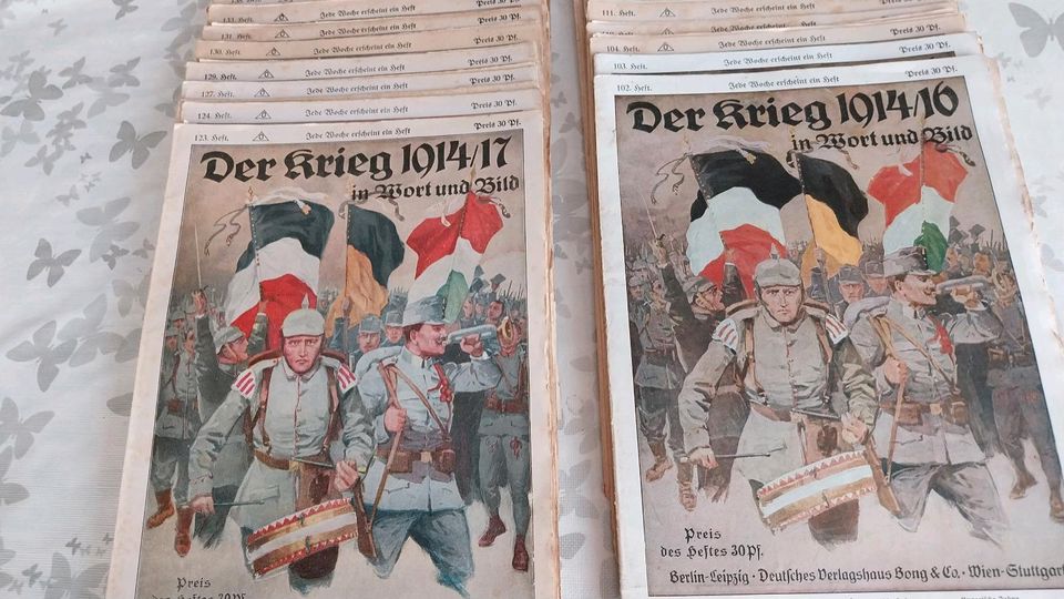 21 alte Zeitschriften" Der Krieg 1914/17 in Wort und Bild in Kempten