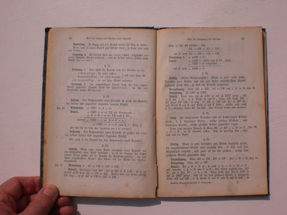 Buch Die Elementar-Mathematik: 2.Teil Planimetrie (1878) in Felsberg