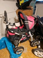 Verkaufe pinken schwarzen Kinderwagen Hessen - Meißner Vorschau