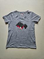 T-Shirt 100% Merino S grau mit Print Merinowolle Sachsen - Zwickau Vorschau